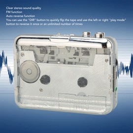 Vintage Cassette Recorder, Portable Walkman Cassette Recorder, Auto Reverse, Audio Music Cassette to Digital Converter Player with 3.5mm Headphone Jack