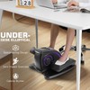 Under Desk Electric Seated Pedal Exerciser with LCD Display Monitor,