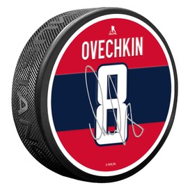 Washington Capitals A. Ovechkin Souvenir Player Puck with Replica Signature
