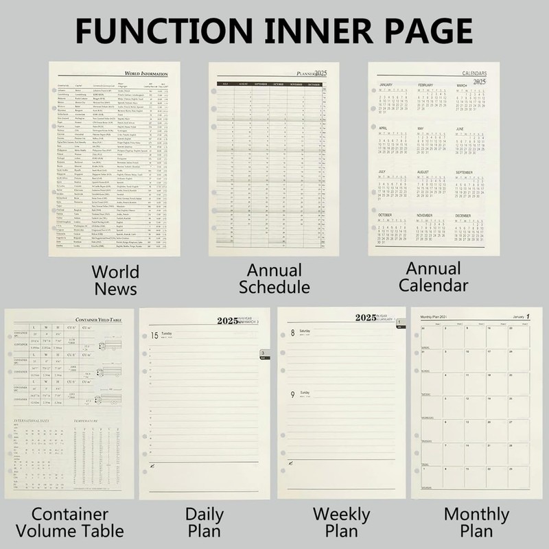 2025 Refill Paper, 176 Sheets A5 Lined Paper Refill Paper