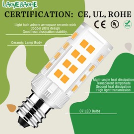 LAOYEBAOHE Sewing Accessorie 4W 7/16 Base Screw LED Bulbs No Flicker 82CRI,400Lumen Compatible for Singer Brother, Bernina, Viking Models Listed Replacement Part Numbers #7SCW (1Pcs White 6000K)