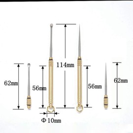 1/2 Pieces Titanium Portable Toothpick and Ear Spoon Pockets Size Ear Spoon Toothpick Toothpick Toothpick with Holder Keyring for Travel Camping Hiking Outdoor Home