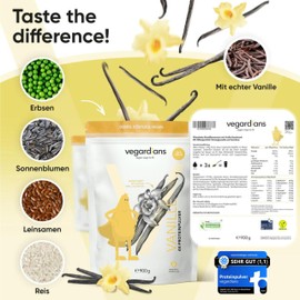 Vegardians Vegan Protein Powder Vanilla (900 g) Vegan Protein Powder Creamy Delicious & Soluble Vegan Protein Powder for Enjoyment Delicious Protein Powder