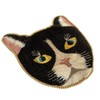 Tokyo Kankan Coin Purse, Cat Embroidery Pouch: Black, Cat Miscellaneous