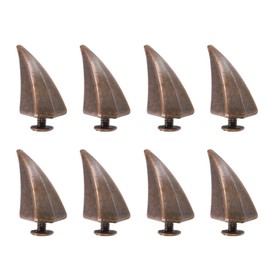 PATIKIL 27mm Spikes and Studs, 8 Sets Horn Rivets Screw Back Leather Crafting Dragon Claw Punk Style Rivet Kits for DIY Custom Craft Clothing Shoes Belts Bags Collars, Red Ancient Bronze