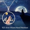 AINFQY Wolf Necklace for Women 925 Sterling Silver Mountain Range