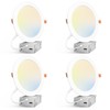 Amico 4 Pack 7 Inch 5CCT Ultra-Thin LED Canless Recessed