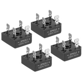 PATIKIL GBPC50-10 Rectifier Diode, 4 Pcs Bridge Rectifier 50A 1000V Electronic Silicon Diodes for Converting AC Power to DC Power, Black