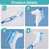 Pack of 4 denture cleaning brushes and 4 pieces interdental