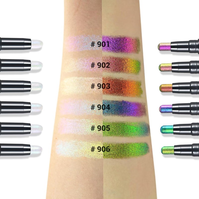 CHARMACY Multichrome 2 in 1 Cream Eyeshadow Stick, Waterproof Eye