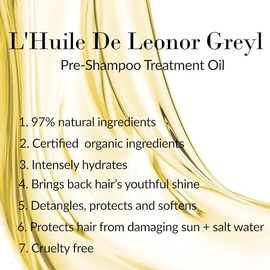 Leonor Greyl Paris L'Huile de Leonor Greyl - Aceite de tratamiento prechampú para cabello seco o coloreado, tubo de viaje, 0.8 onzas líquidas