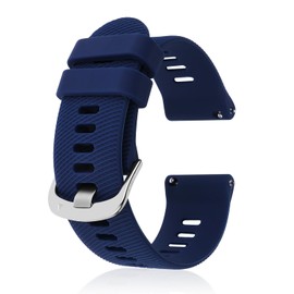 BOHUIZ Silicone Watch Bands, Slim Watch Straps with Quick Release 22mm Deep Blue Watchband Waterproof Sport Watchbands for Men and Women(Deep Blue,22mm)