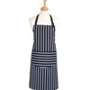 Classic Butcher's Stripe Standard Length Adult Apron in Navy Blue