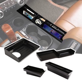 LLKUANG Car Central Water Cup Side Organizer Storage Box Container Holder Tray for Toyota Tundra 2014-2021,Console Armrest Box Front Multifunctional Storage Box (Combination-4 PCS)