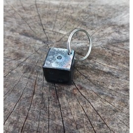 DailyCraftsmanship Metal Die Keychain Hand Forged 6 Sided Die Hand Made Keychain|Keyri