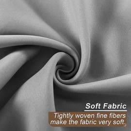 Grey 132 Inch Blackout Curtains for High Ceiling Living Room Extra Long Room Darkening Curtain Thermal Insulated Sun Blocking Luxury Modern Gray Grommet Curtains Privacy Drapes Tall Window 52x132