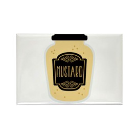 CafePress Mustard Jar Magnets Rectangle Magnet, 2"x3" Refrigerator Magnet (10 pack)