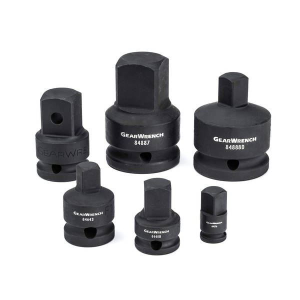 GEARWRENCH 6 Piece 1/4", 3/8", 1/2", 3/4" Drive Impact Adapter Set - 84928A-07