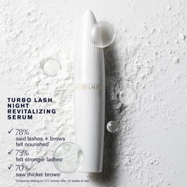 Estée Lauder Turbo Lash Night Revitalizing Lash + Brow Serum | Stronger & Thicker Looking Eyelashes & Brows, 0.2 Fl Oz