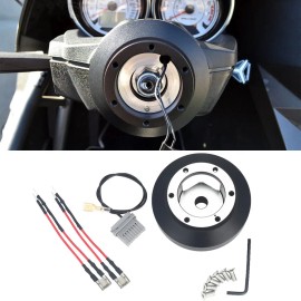 New 141H 350Z 370Z Nissan Infiniti G35 G37 Aluminum Racing Sports Car Steering Wheel Short Hub Adapter Boss KitDiameter: 390mm, Color: Black