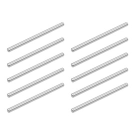 TOP-VIGOR 10Pcs 5mm x 80mm Dowel Pins Shelf Support Pegs, 304 Stainless Steel Cylindrical Shelf Support Pin Fasten Elements Silver Tone