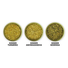 BLUE TEA - Assorted Tea Gift Set- 3 Ginger Tea Flavors | ELEGANT TEA GIFT - MOM GIFTS | Flower Based - Caffeine Free - Gluten Free | Mothers Day Gift For Mom From Daughter and Son | Gift for Her