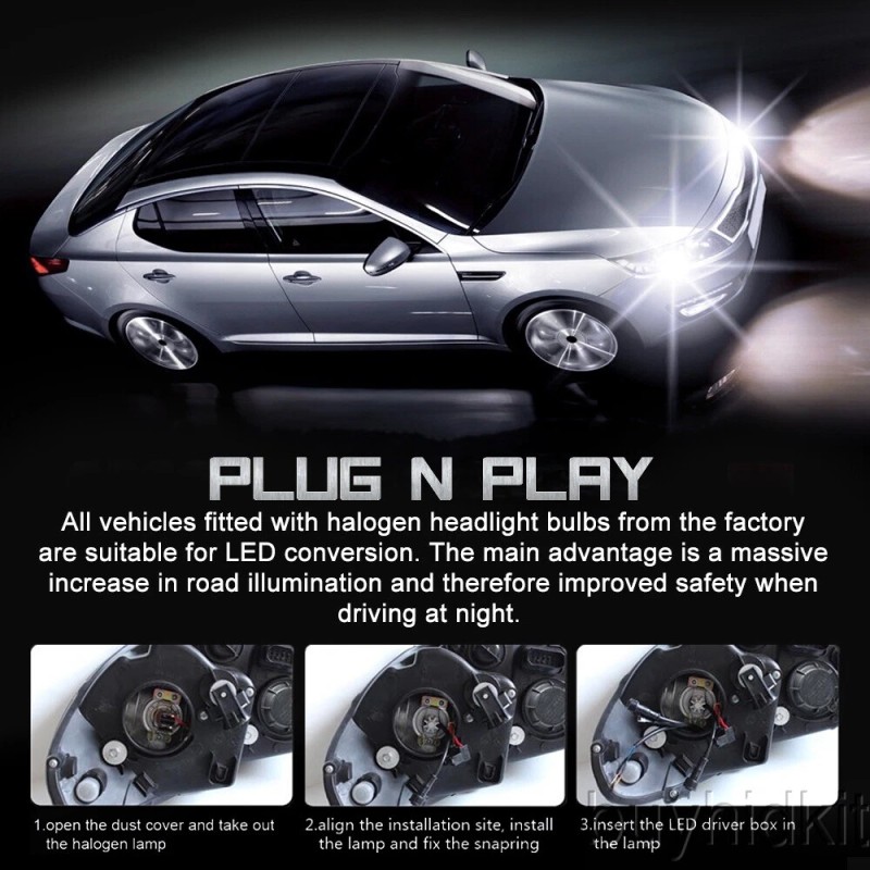 OPT7 JPN 5000K H8 H9 H11 High Power LED Headlight