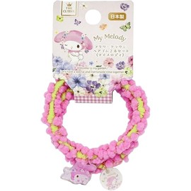 INOUE Flower Crown Hair Elastics, Set of 2 (My Melody)