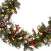National Tree Company Pre-Lit Artificial Christmas Garland, Green, Frosted Berry,