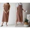 Cotton Long Square Cross Back Aprons Solid Color Cook Kitchen