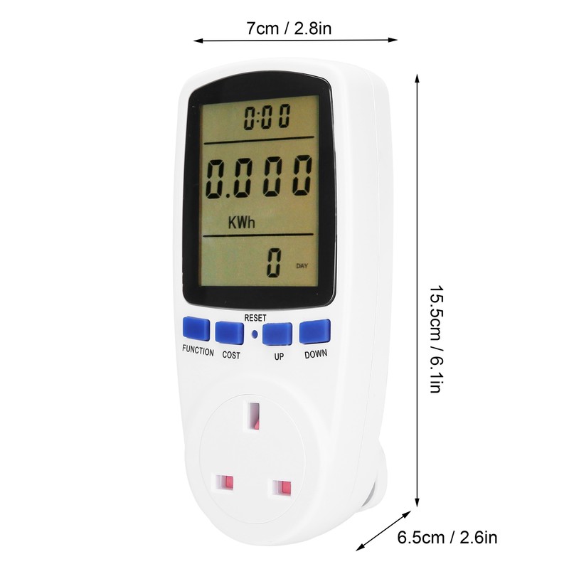 Power Metering Socket Electricity Usage Monitor Voltage Current Meter with