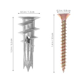iplusmile Drywall Anchor and Screw Kit 20 Sets Self-Tapping Wall Mounting for Lights Mirrors
