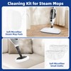 LOVECO 4 Pack Steam Mop Pads + 4 Microfiber Small