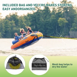 NIUTRIP Boat Tow Rope for Watersports, 60FT Length 3k-6k, Heavy Duty Towable Rope in Yellow and Black