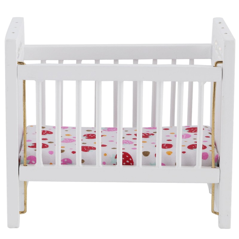 1:12 Dollhouse Mini Bed Model with Mattress Simulation Furniture Model