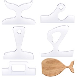 5 Pcs Acrylic Charcuterie Board Handle Template Clear Cutting Board Router Template Angled Curvy Triangle Woodworking Tracing Stencils Laser Cut Guide Tools (Lively Style)