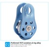 Climbing Single Pulley Al Mg Alloy Fixed Eye Single Rope