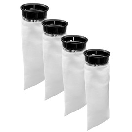 QLZOZB 4 Pcs 2.75 Inch Filter Sock Fit for Freshwater and Saltwater Waterbox, 225 μm Filter Sock Aquarium Filter Bags with Black Rim, for Aquarium Ponds Sumps Overflows, 10 Inch Long