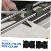 Sosoport 10pcs Durable Double Port Pipe Clamps Easy Install Fastening