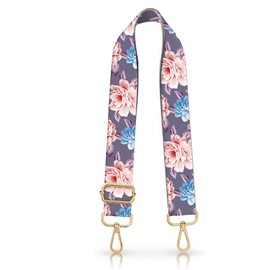 DANHRO Wide Purse Strap Replacement Crossbody Handbag Shoulder Strap Adjustable Bag Straps Replacement (Luxury Flowers)