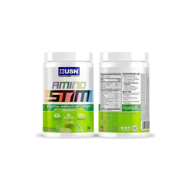 Usn Amino Stim Rendimiento, Enfoque Y Recuperación 30 Serv