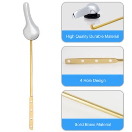 iFealClear Universal Brass Toilet Handle Replacement Kit, Front Mount Toilet Tank Flush Lever with Lock Nut, Fits Most Toilets, Brushed Nickel