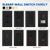 ELEGRP Double Toggle Light Switch, Two Single Pole Electrical Dual