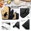 ZHANTUONE What Funny Heat Resistant Oven Mitts and Pot Holders