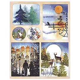 Penny Black Sticker Sheet Serene Season, Acrylic, Multicolour, 0.25x18.41x26.03 cm