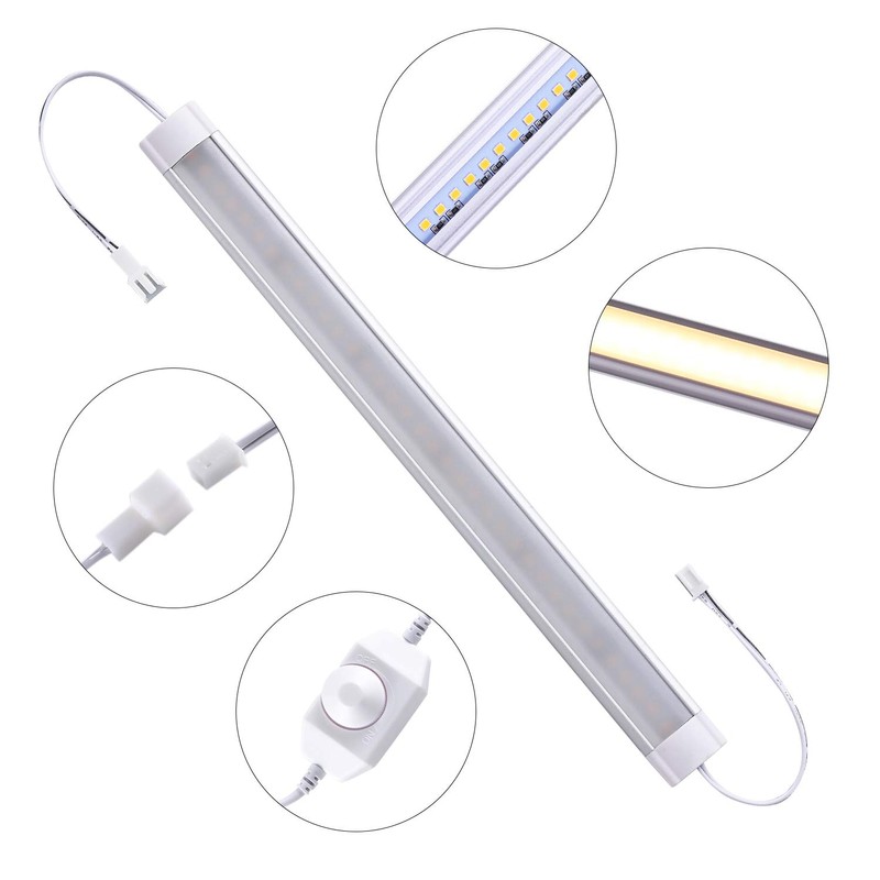 LED Under Counter Light Fixtures, 6pcs Hardwired Cabinet Strip Lighting