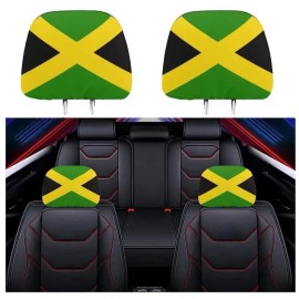 HonestBread Clothing & Accessories Jamaica Flag Headrest Cover