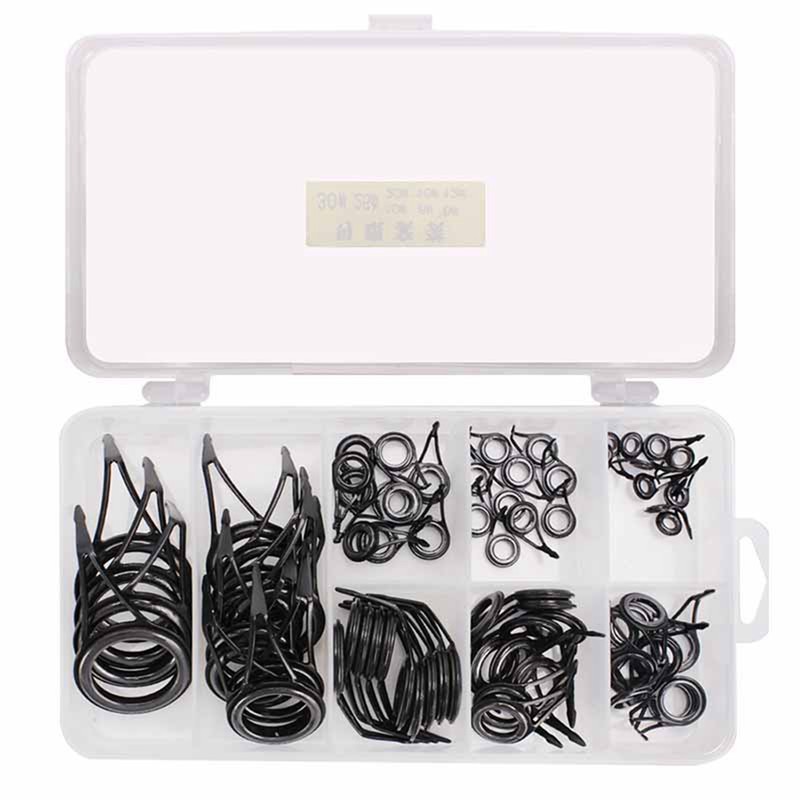 Fishing Rod Tip Repair Kit High Carbon Steel Ceramic Ring