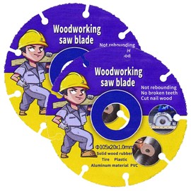 2 pieces saw blade for angle grinder, wood cutting disc, angle grinder, cutting disc, wood flex disc, 115 mm for multi wheel cutting disc, carbide flex disc for wood, plywood, rubber, plastics
