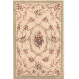 Needles N Minis 1:48, 1/4" Scale Dollhouse Miniature Area Rug Approx. 2-1/8" x 3-1/4" - 0000541